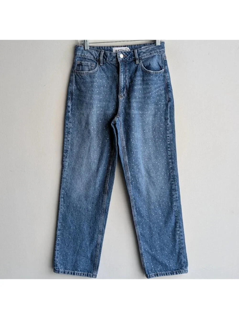 Dynamite Rhinestone Straight Leg Jeans - Picture 6 of 9